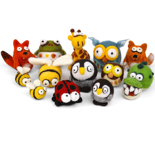 Needle Felting Kit - Starter Craft Kit with 13 Cute Animals