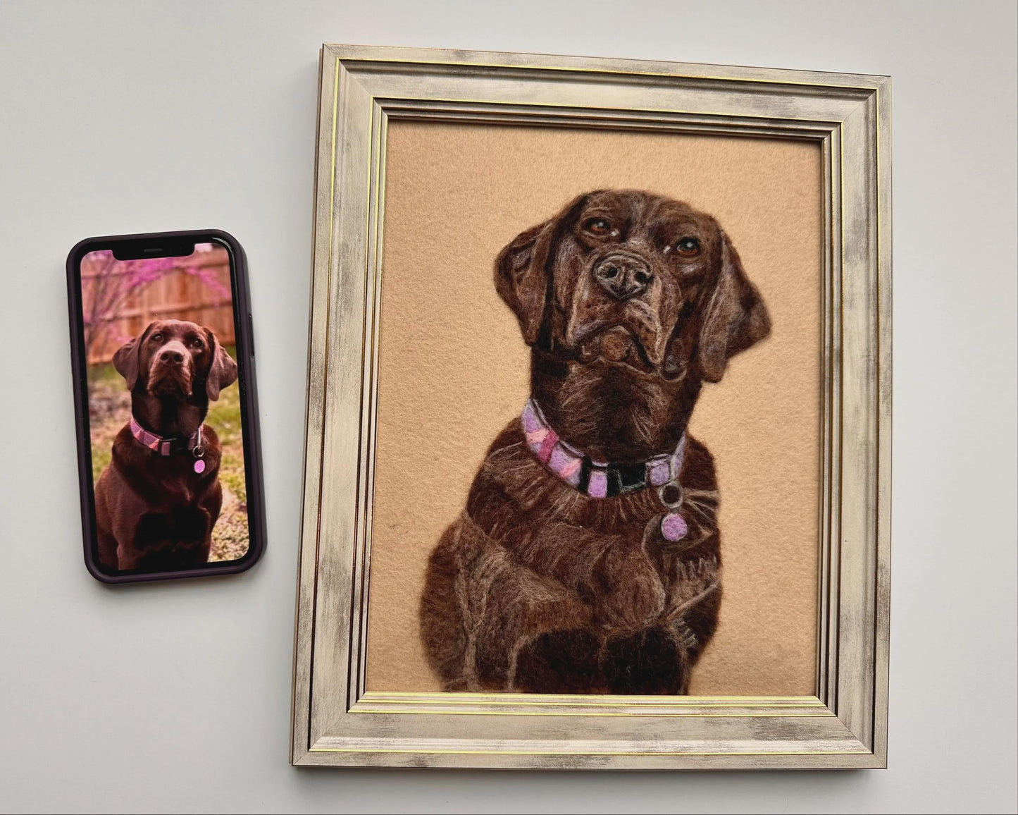 Wool-Painted Pet Portrait