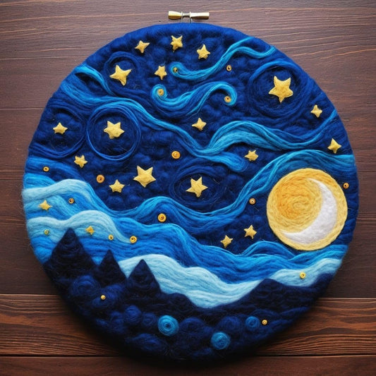 Needle Felting Kits Beginners, Natural Landscape DIY Wool Needle Felting Starter Kit