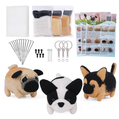 12 Pieces Doll Making Wool Needle Felting Starter Kit with Instruction