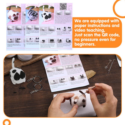 12 Pieces Doll Making Wool Needle Felting Starter Kit with Instruction